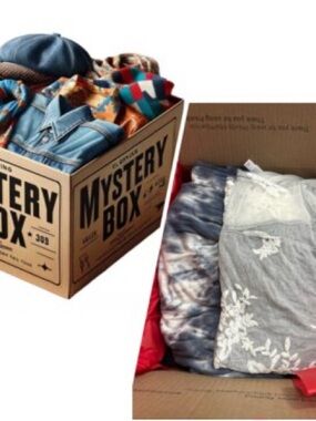 Men's Assorted Socks & Underwear Mystery Box - Gray, Blue, Red